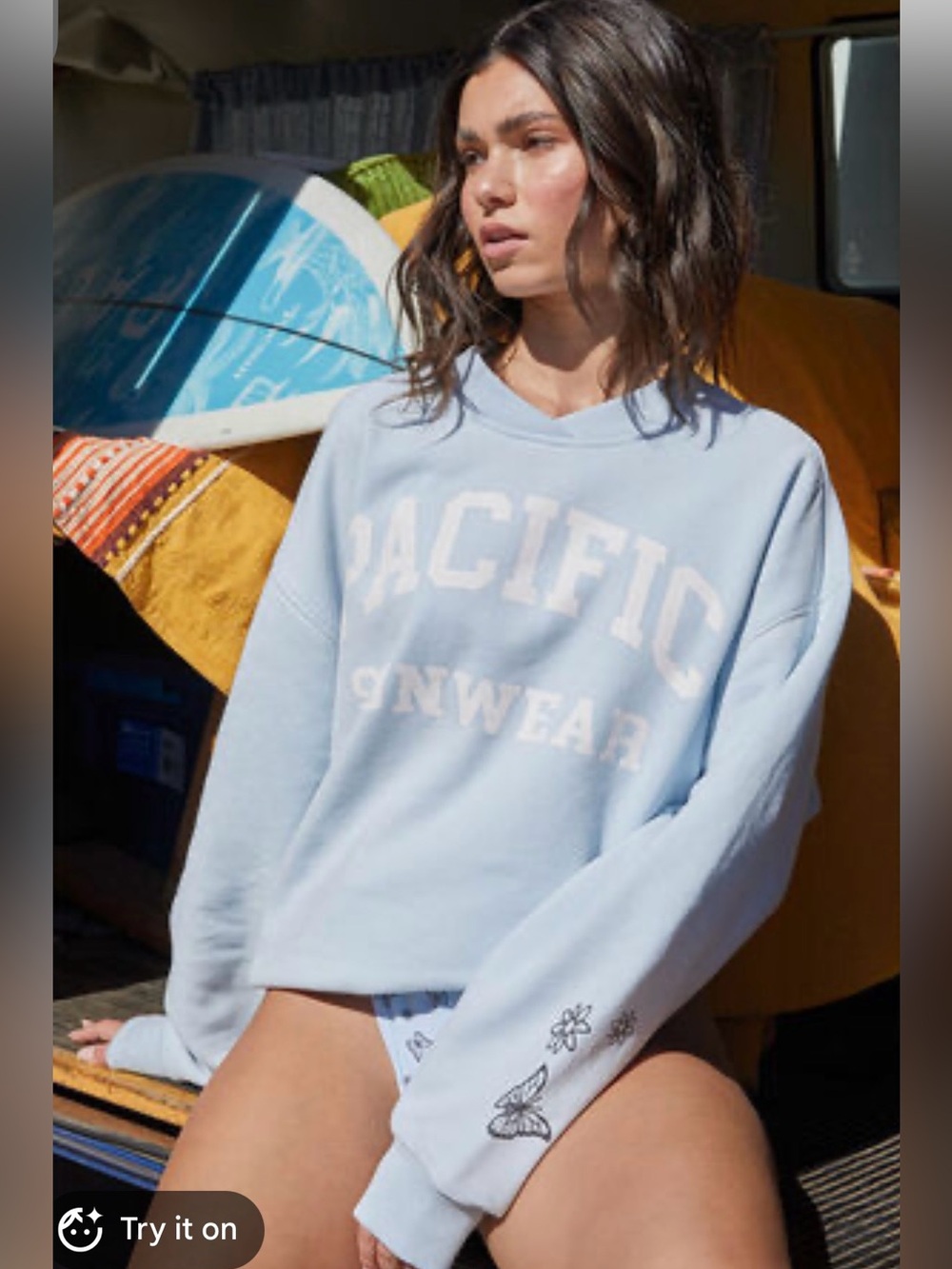 Pacific Sunwear Sweatshirt Oversized Size Small PTP 25”-27” EUC
